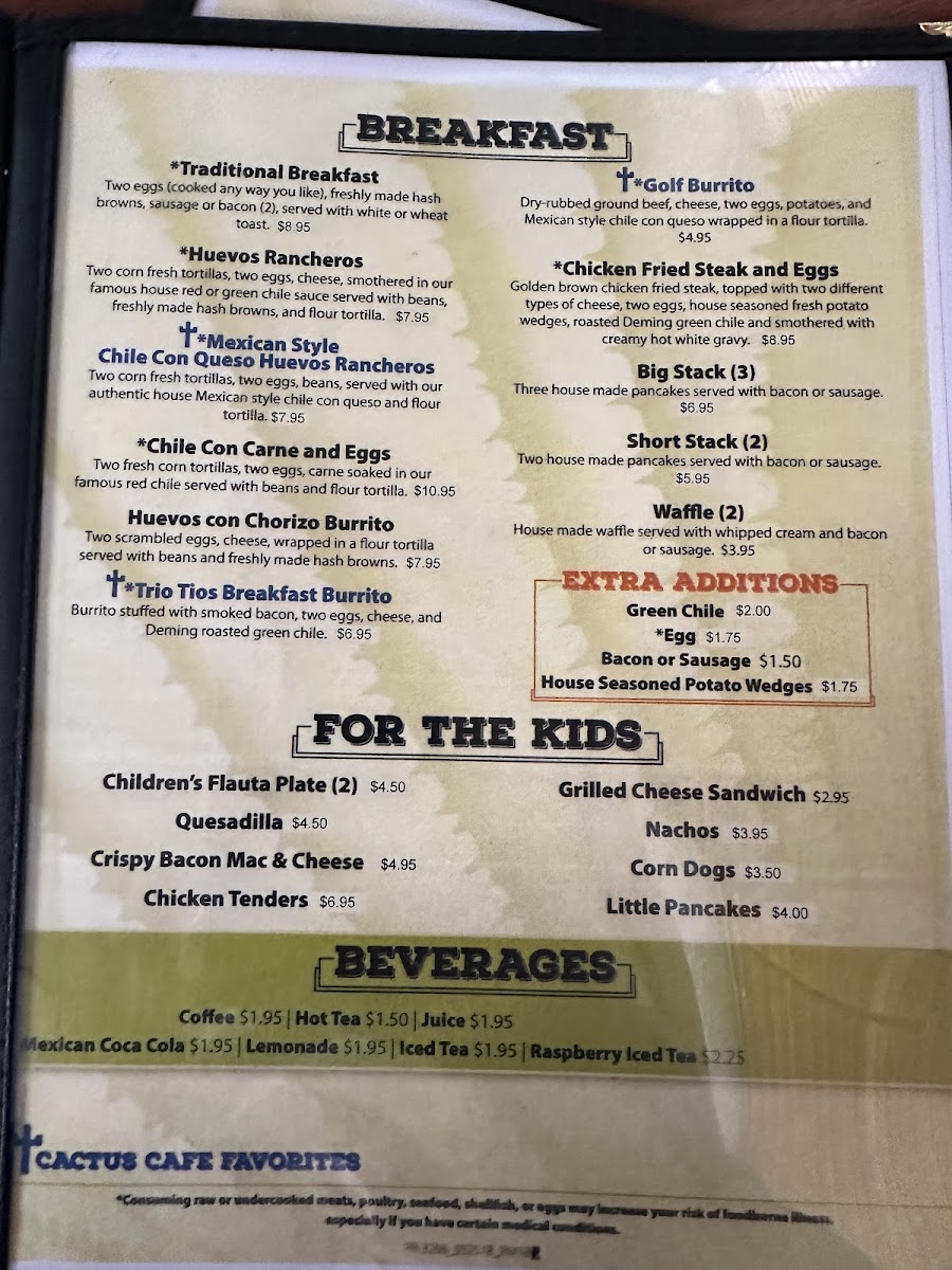 Cactus Cafe Menu - Image 2
